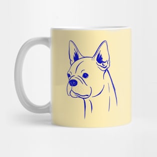 Boston Terrier (Beige and Blue) Mug